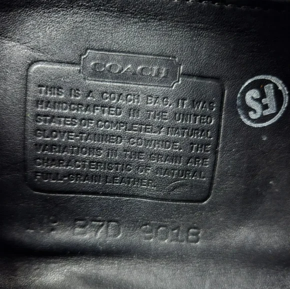 VTG COACH EMMIE FLAP BLACK LEATHER SHOULDER CROSSBODY BAG #9018 - Picture 4 of 9